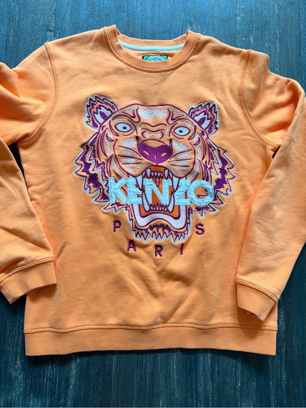 KENZO Paris adult Med Tiger embroidered Logo Sweatshirt! Pristine